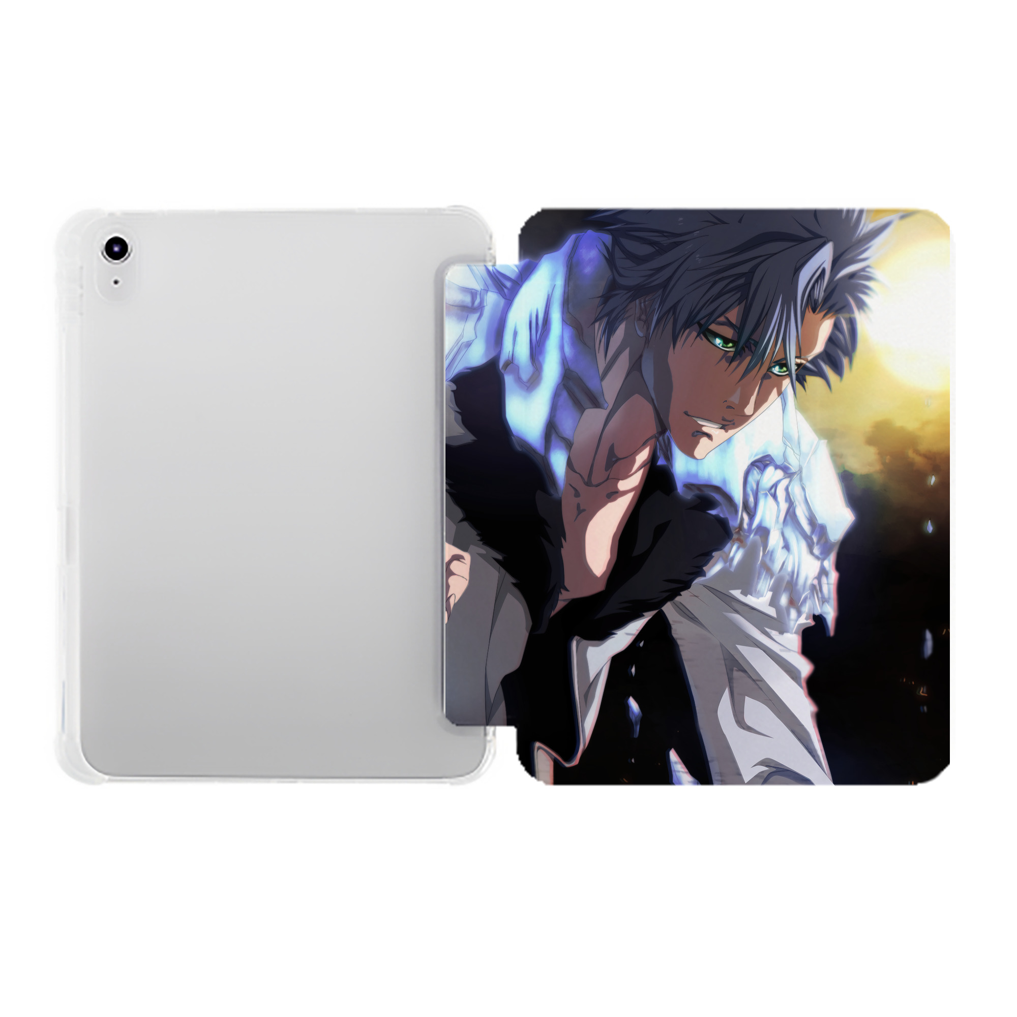 （画像用） ブリーチ BLEACH IPad ケース ペン収納付き 三つ折りスタンド PUレザー×シリコン 対応機種9.5/10.5/10.9インチ